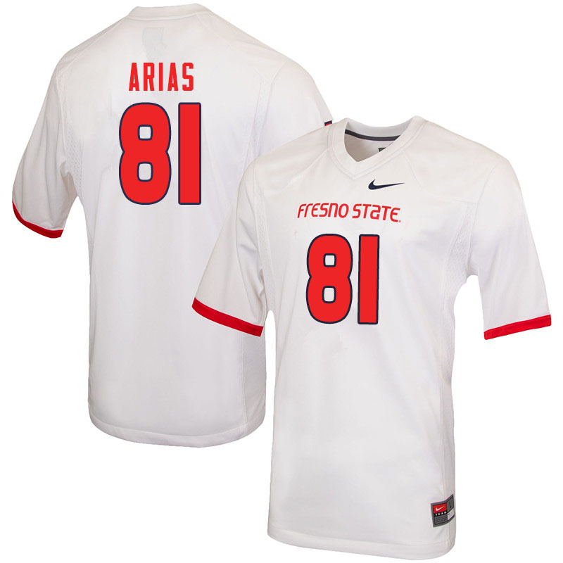 Men #81 Ricardo Arias Fresno State Bulldogs College Football Jerseys Sale-White